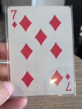 Coach Diamond 7 Playing Card with Blue Kissing Cs